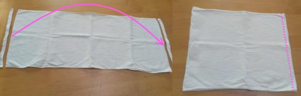 タオル１枚で縫う基本の雑巾　作り方③