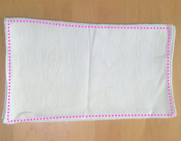 タオル１枚で縫う基本の雑巾　作り方⑦
