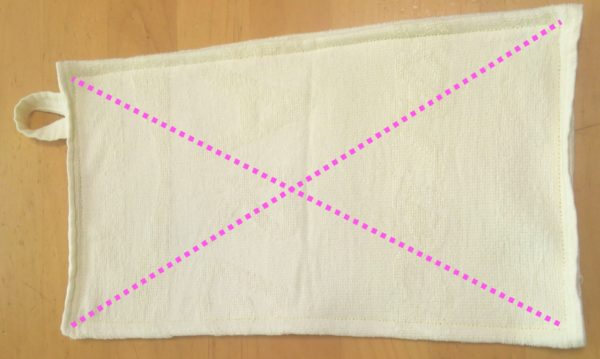 タオル１枚で縫う基本の雑巾　作り方⑩