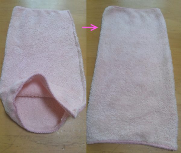 タオル半分で縫う簡単な雑巾の作り方③
