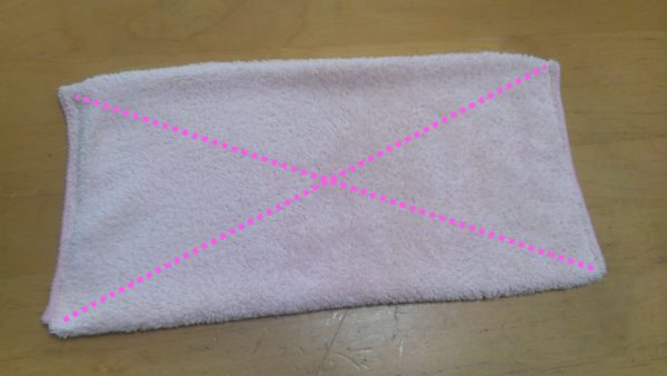 タオル半分で縫う簡単な雑巾の作り方⑤